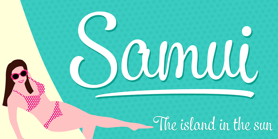 Displaying the beauty and characteristics of the Samui Script font family.