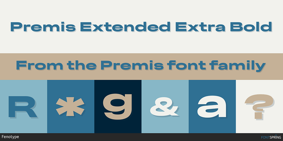 Premis Extended Extra Bold Font