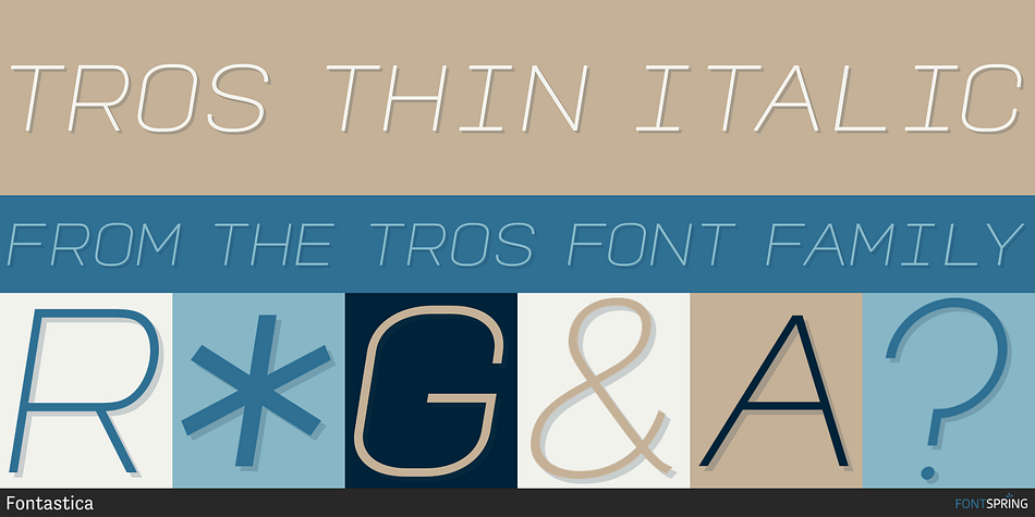 TROS Thin Italic Font