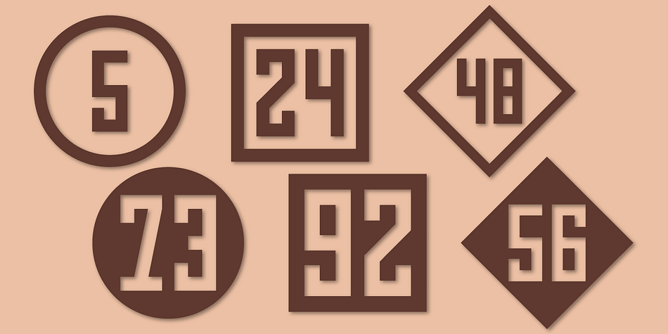 Displaying the beauty and characteristics of the Numbers Style Three font family.
