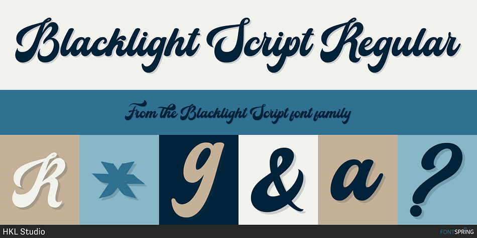 Blacklight Script Regular Font