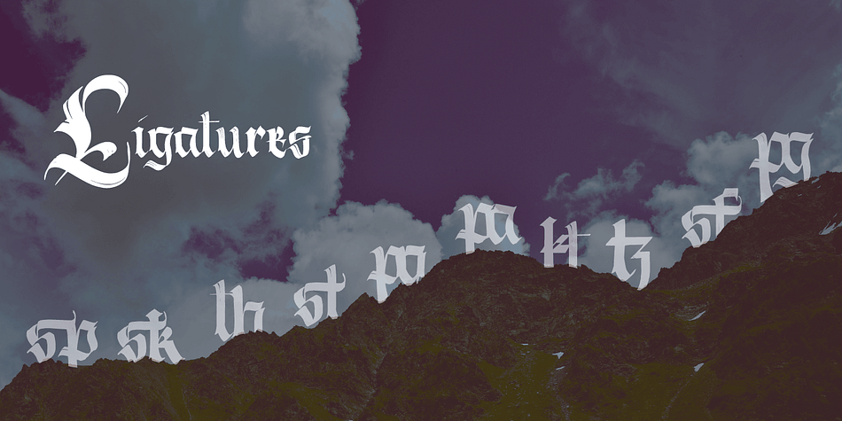 Displaying the beauty and characteristics of the Berliner Fraktur font family.