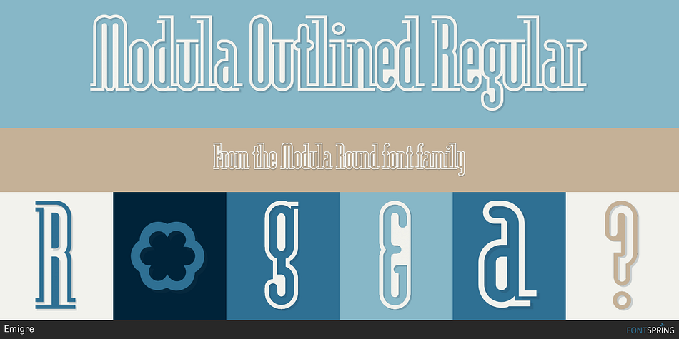 Modula Outlined Regular Font