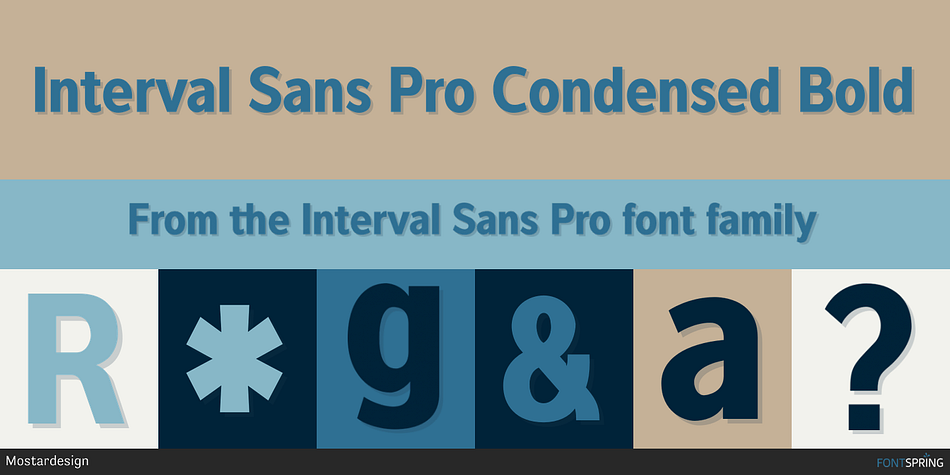 Interval Sans Pro Condensed Bold Font
