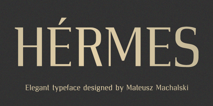 Hermes is a serif typeface with elegant feel.