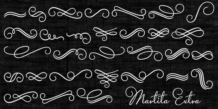Displaying the beauty and characteristics of the Martita font family.