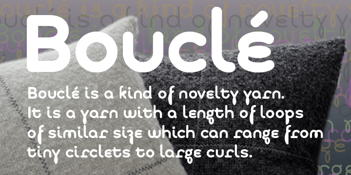 Highlighting the Boucle font family.