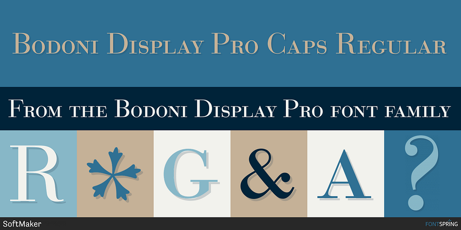 Bodoni Display Pro Caps Regular Font
