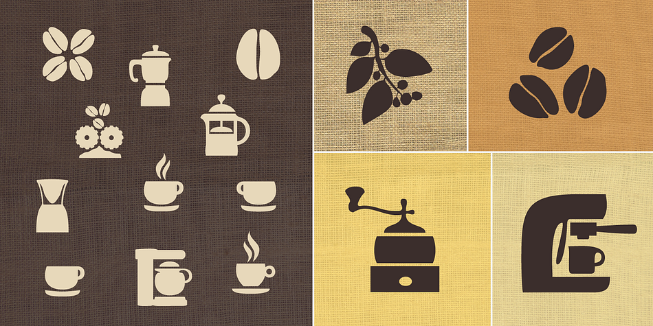 Cafe Brasil font family example.