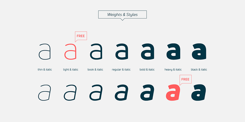 From major changes like proportions, widths and thickness (weights) to the smaller details, this new family enables us to feel and understand the font at a completely new level.