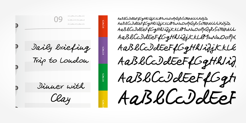 Clay Handwriting Pro is a beautiful typeface that mimics true handwriting closely.