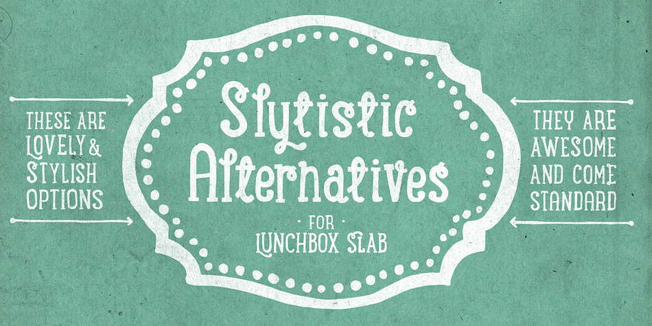 LunchBox Slab font family example.