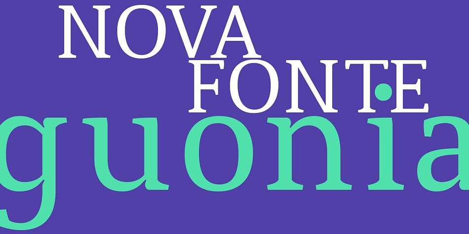 Displaying the beauty and characteristics of the Guonia font family.
