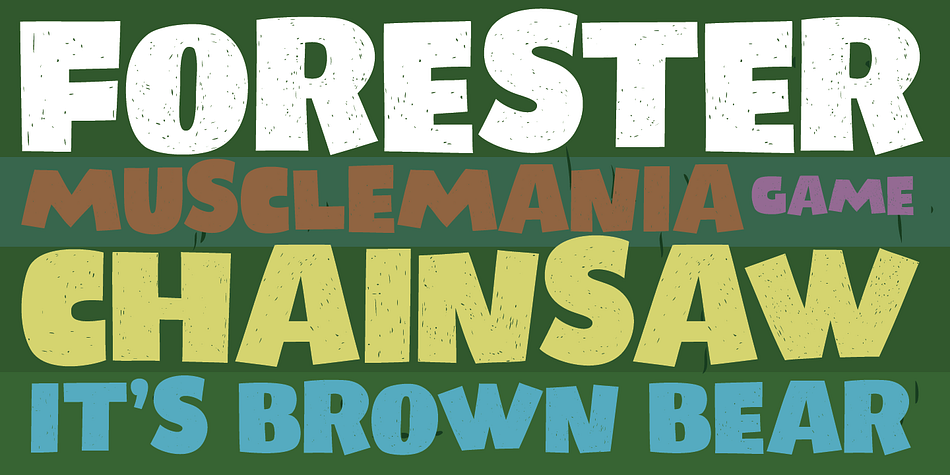 Highlighting the Lumberjacky font family.