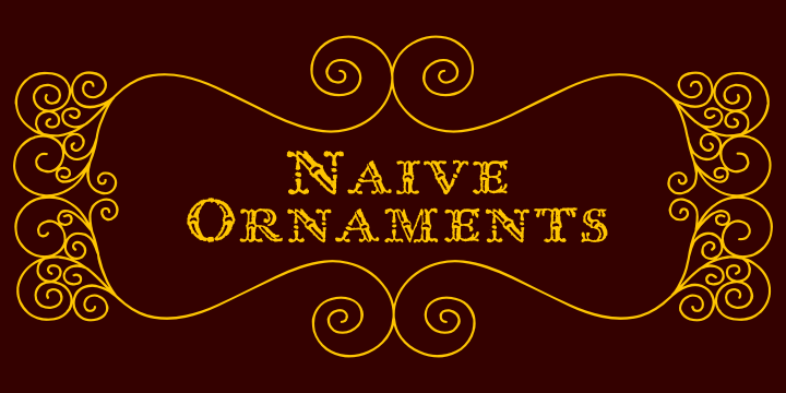 Highlighting the Naive Ornaments font family.