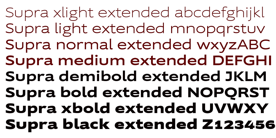 Supra Extended Font Supra Extended Font