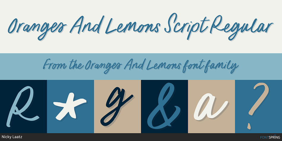 Oranges And Lemons Script Regular Font