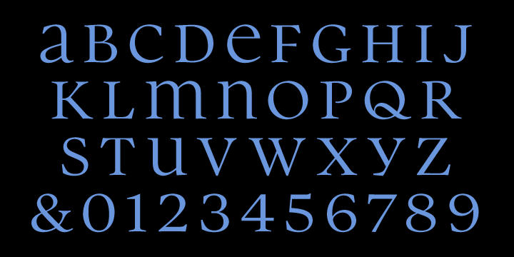 Parity font family sample image.