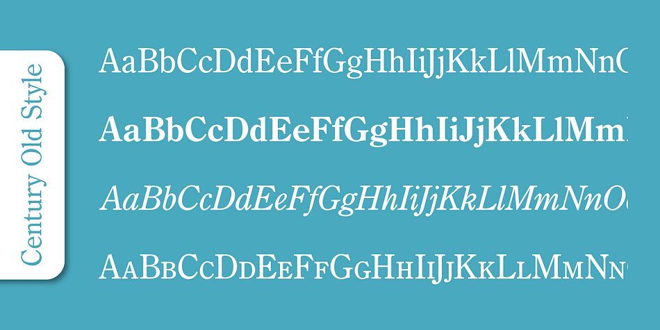 Highlighting the Century Old Style Pro font family.