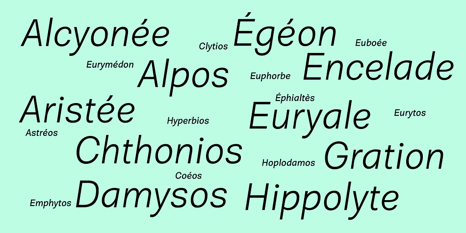 Supported by an extended family of 6 weights, standing firm, of a generous width, the David typeface stands up to merciless giants and philistines of all kinds.