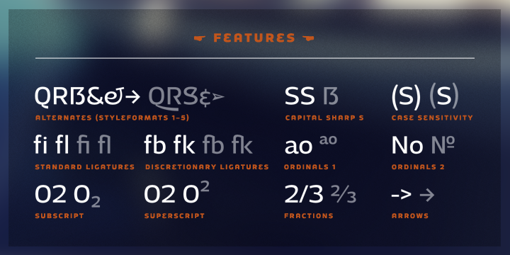 Adria Grotesk font family example.