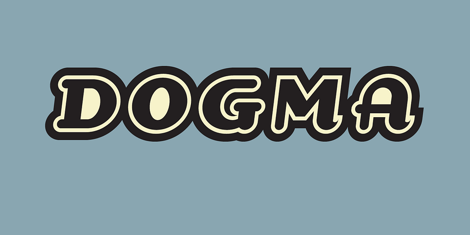 Displaying the beauty and characteristics of the Dogma font family.