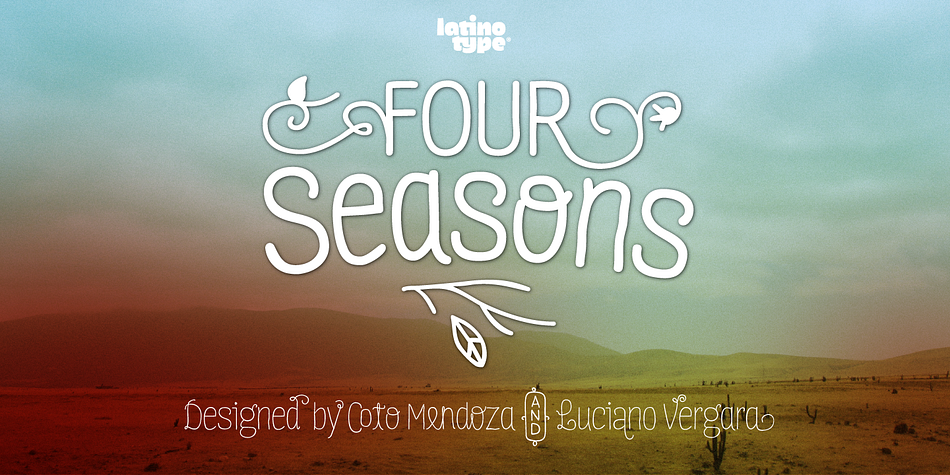 Four seasons is a display handwritten typeface inspired by nature and its changes in summer, spring, fall and winter.