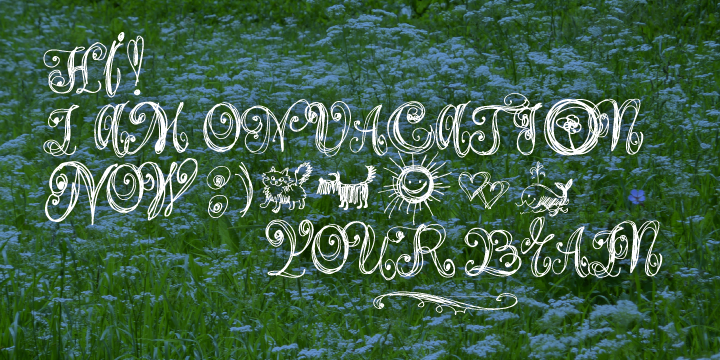 Airy is in fact a very light-minded summer font without any serious design concept.