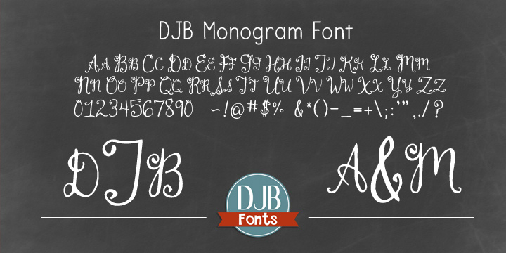 Highlighting the DJB Monogram font family.