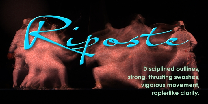 Displaying the beauty and characteristics of the Riposte font family.