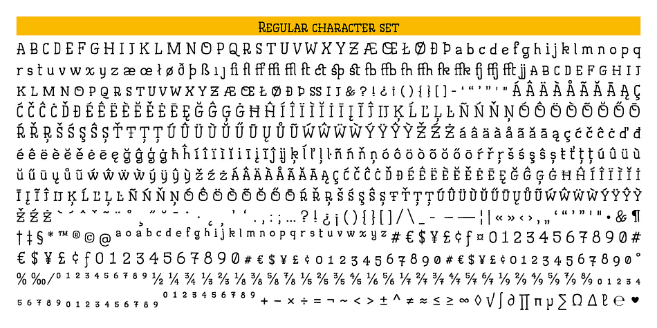 This whimsical typeface  has extensive OpenType support including 1 additional stylistic sets, Contextual Alternates, Lining Figures and Standard Ligatures making it a powerful font for experienced designers.