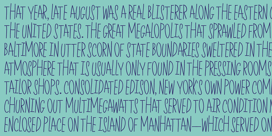 Trampoline font family example.