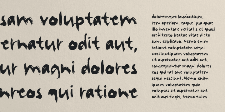 Brush Stroke is extended, containing West European diacritics making it suitable for multilingual environments and publications.