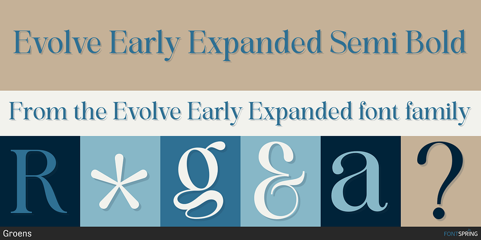 Evolve Early Expanded Semi Bold Font