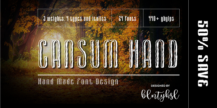 Cansum Hand font family by Bülent Yüksel