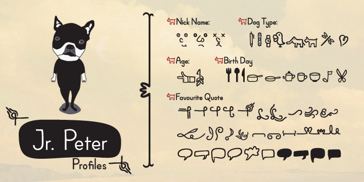 His features include: multi lingual support, some alternative letters, and 35 ligatures.