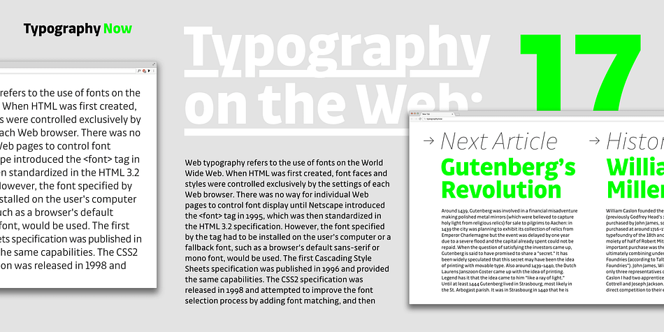 With its substantial glyph coverage — more than 500 glyphs including arrows, diacritics, fractions — Drive is suitable both for print and screen applications.