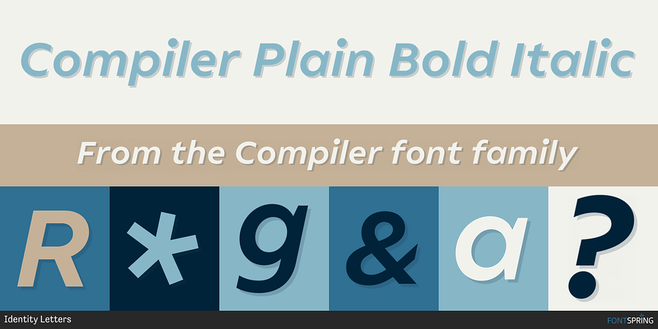 Compiler Plain Bold Italic Font