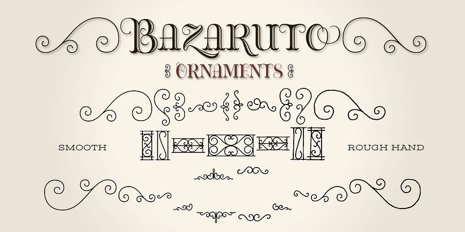 Bazaruto font family example.