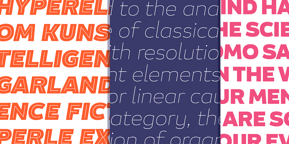 Blanc font family sample image.