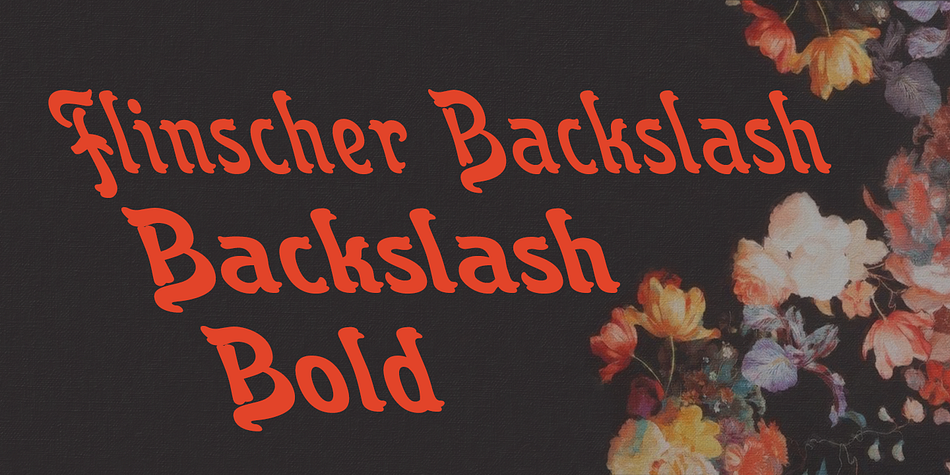 Highlighting the Flinscher font family.