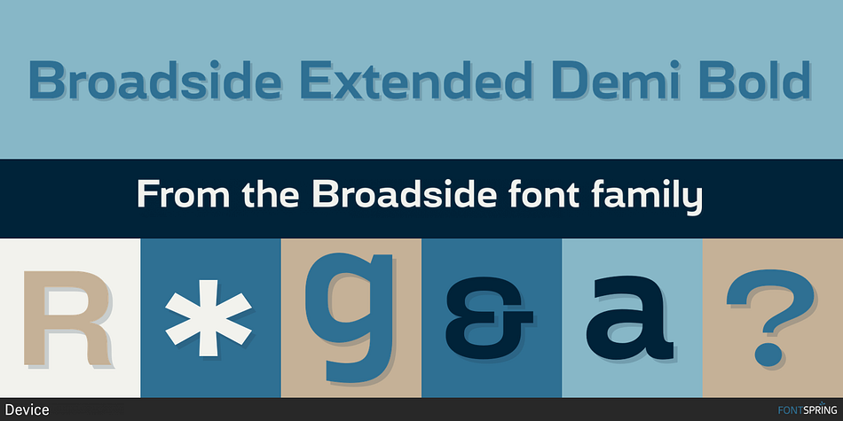 Broadside Extended Demi Bold Font