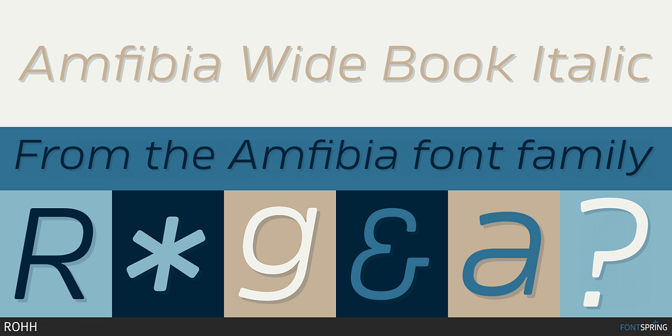 Amfibia Wide Book Italic Font