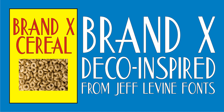 Brand X JNL ia a retro-inspired Art Deco typeface with its name being derived from the generic label given to competitors