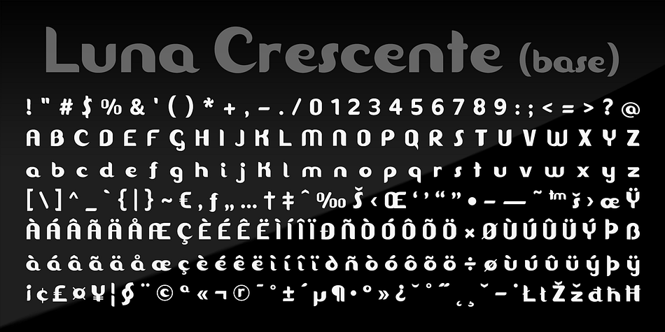 Highlighting the Luna Crescente font family.