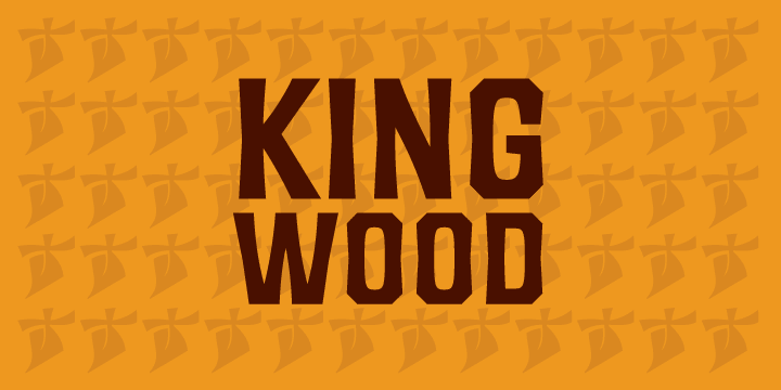 King Wood is a gothic wood type with a Tuscan flair.