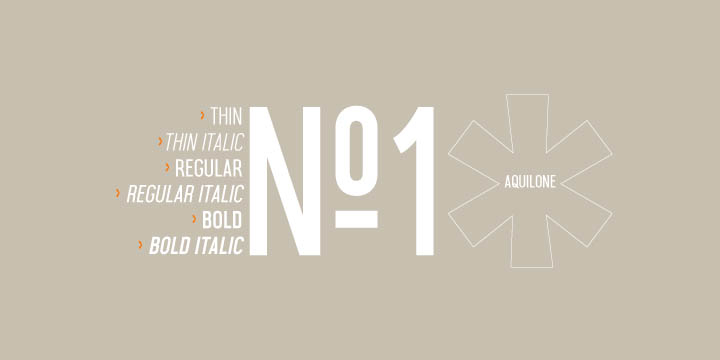 Emphasizing the popular Aquilone font family.