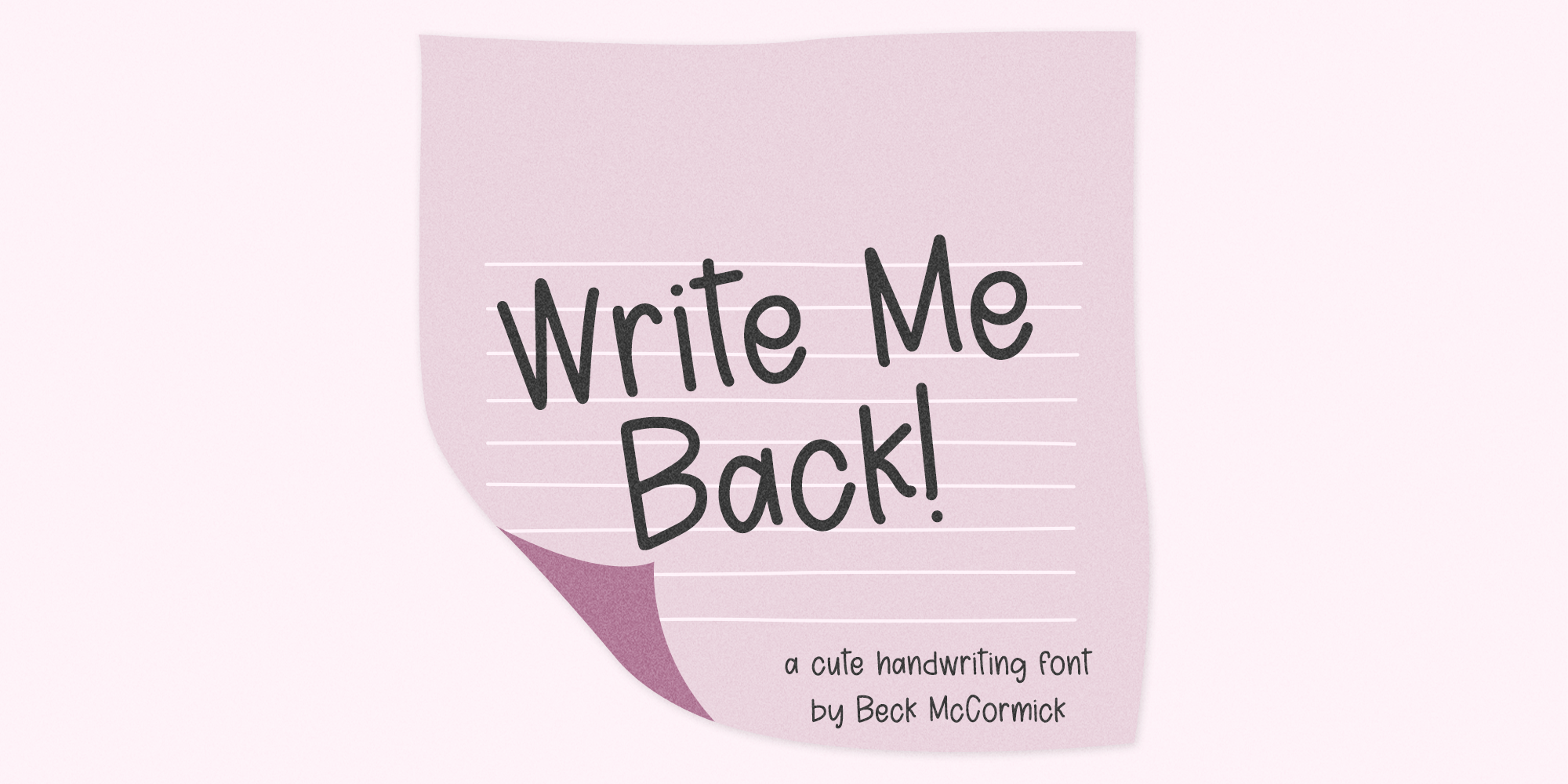 Write Me Back Sans Font