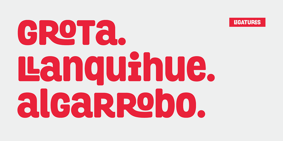 Highlighting the Grota Rounded font family.