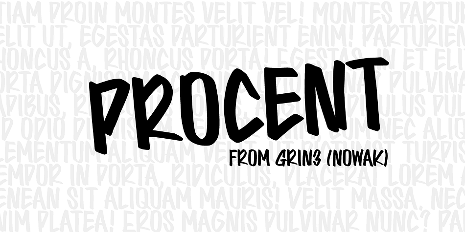 Procent is an all-caps, handwritten font with two variations for each letter.